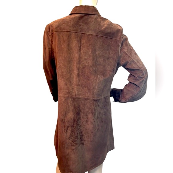 Coldwater Creek EUC Size L Brown Leather Suede Jacket Coat (0233) - Picture 4 of 9